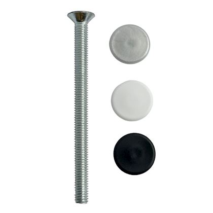 AircoFlow SDB M6x60 bout, afdekdop wit, zilver en zwart