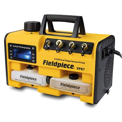 Fieldpiece vacuümpomp 8CFM (225 l/min) stroomsnelheid met 15 micron ultiem vacuüm 2-traps 230V