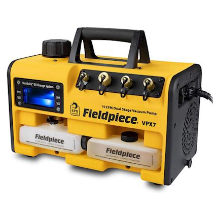 Fieldpiece vacuümpomp 10CFM (280 l/min) stroomsnelheid met 15 micron ultiem vacuüm 2-traps 230V