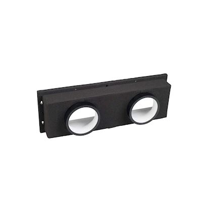 Universeel uitblaasplenum 2 x 200 mm geïsoleerd en v.v.