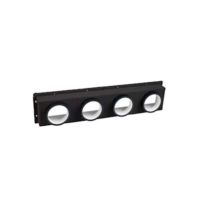 Universeel uitblaasplenum 4 x 200 mm geïsoleerd en v.v.