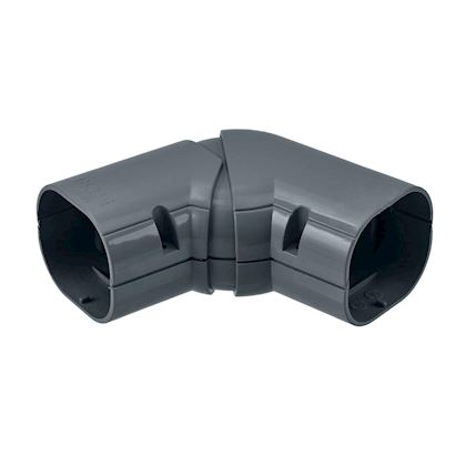 Inoac verstelbare platte bocht 45-90° NX-75-Z Antraciet RAL7016