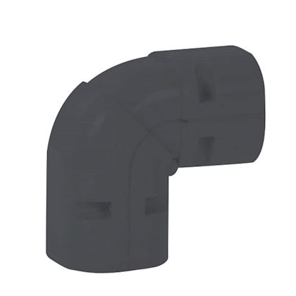 Inoac verstelbare stijgende bocht 45-90° NZ-75-Z Antraciet RAL7016