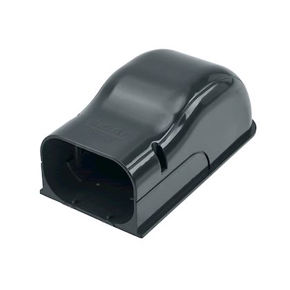 Inoac muur afdekkap 90° NW100-Z Antraciet RAL7016