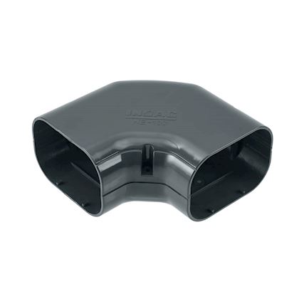 Inoac platte bocht 90° NE-100-Z Antraciet RAL7016