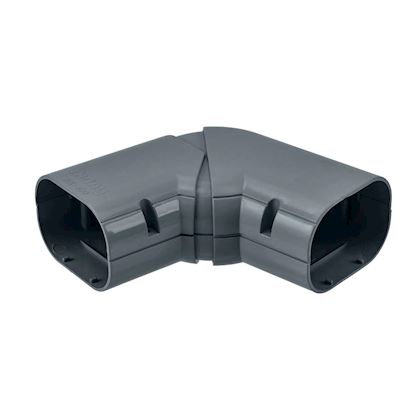 Inoac verstelbare platte bocht 45-90° NX-100-Z Antraciet RAL7016