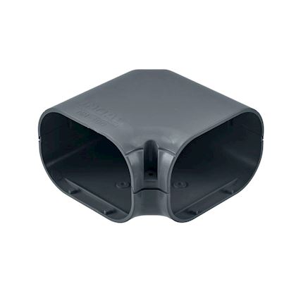 Inoac platte korte bocht 90° NH-100-Z Antraciet RAL7016