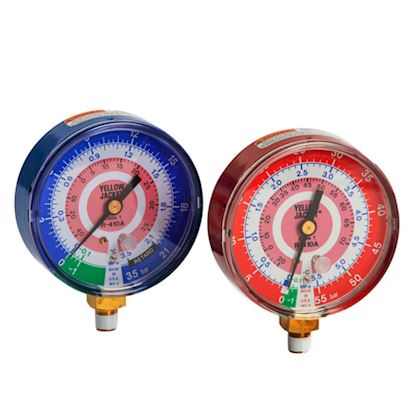 Yellow Jacket manometer rood Ø80mm R134A/404/407C