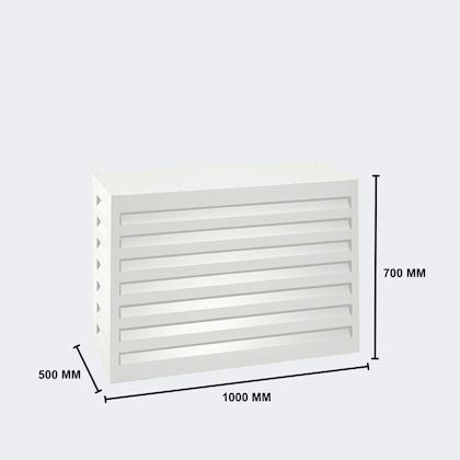 Evolar Evo-cover omkasting Small wit aluminium gepoedercoat 700 x 1000 x 500 mm + condensorschot en opstelvoetjes