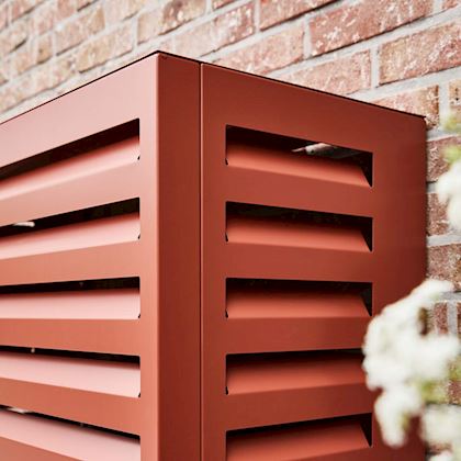 Evolar Evo-cover omkasting Small steenrood aluminium gepoedercoat 700 x 1000 x 500 mm + condensorschot en opstelvoetjes