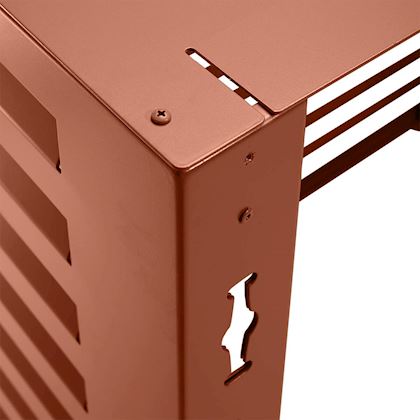 Evolar Evo-cover omkasting Medium steenrood aluminium gepoedercoat 800 x 1100 x 550 mm + condensorschot en opstelvoetjes