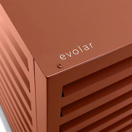Evolar Evo-cover omkasting Large steenrood aluminium gepoedercoat 1100 x 1200 x 650 mm + condensorschot en opstelvoetjes