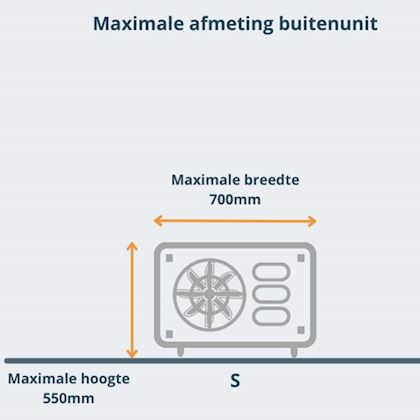 Evolar Evo-cover omkasting Small donker antraciet aluminium gepoedercoat 700 x 1000 x 500 mm + condensorschot en opstelvoetjes
