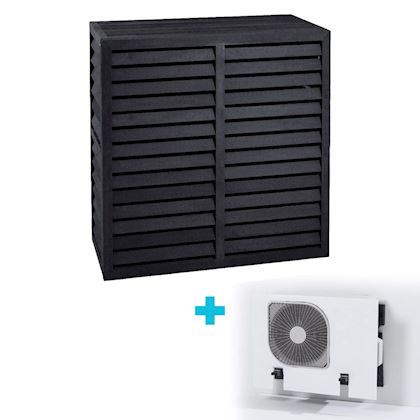 Evolar Evo-cover omkasting Large houtlook houtskool grijs 1100 x 1200 x 650 mm + condensorschot
