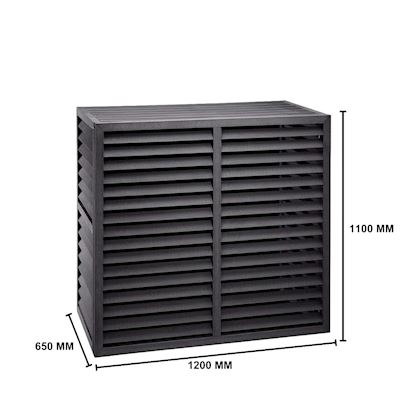 Evolar Evo-cover omkasting Large houtlook houtskool grijs 1100 x 1200 x 650 mm + condensorschot