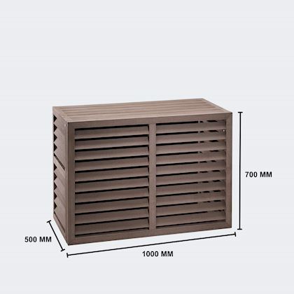 Evolar Evo-cover omkasting Small houtlook natuurlijk bruin 700 x 1000 x 500 mm + condensorschot
