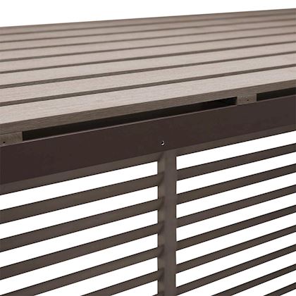 Evolar Evo-cover omkasting Medium houtlook natuurlijk bruin 800 x 1100 x 550 mm + condensorschot en opstelvoetjes