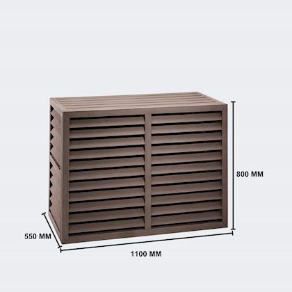 Evolar Evo-cover omkasting Medium houtlook natuurlijk bruin 800 x 1100 x 550 mm + condensorschot en opstelvoetjes