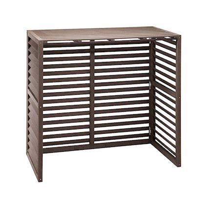 Evolar Evo-cover omkasting Large houtlook natuurlijk bruin 1100 x 1200 x 650 mm + condensorschot