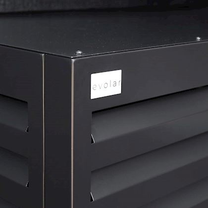 Evolar Evo-cover omkasting Small zwart aluminium gepoedercoat 700 x 1000 x 500 mm
