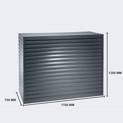 Evolar Evo-cover omkasting Extra-Large donker antraciet aluminium gepoedercoat 1300 x 1700 x 750 mm
