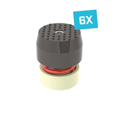 Soleco trillingsdemperset Wit 120kg M8 voor warmtepomp met 3 montagevoeten (6 stuks)