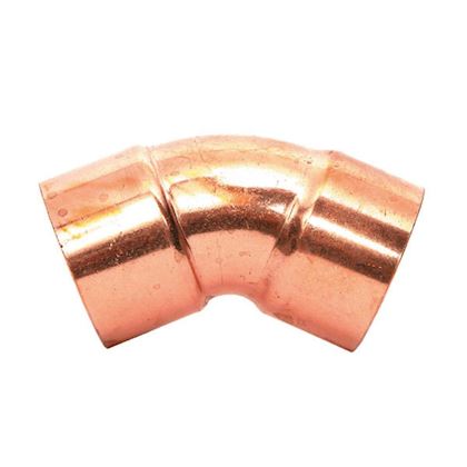 Mueller soldeer bocht 45° 1/2" inwendig