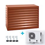 Evolar Evo-cover omkasting Small steenrood aluminium gepoedercoat 700 x 1000 x 500 mm + condensorschot en opstelvoetjes