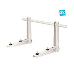 Rodigas MS230 3x wandbeugel Wit met inschuifrail b=800 mm, l=420 mm, sleufgat h.o.h. max. 334 mm, max. 140 kg