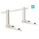 Rodigas MS253 3x wandbeugel Wit met inschuifrail b=800 mm, l=465 mm, sleufgat h.o.h. max. 375 mm, max. 140 kg