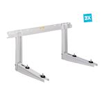 Rodigas MS257 3x wandbeugel Wit met inschuifrail b=800 mm, l=550 mm, sleufgat h.o.h. max. 464 mm, max. 140 kg