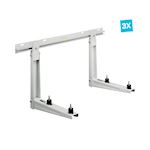 Rodigas MS219 3x wandbeugel Wit met inschuifrail b=1000 mm, l=550 mm, sleufgat h.o.h. max. 464 mm, max. 140 kg