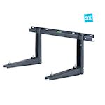 Rodigas MS253N 3x wandbeugel Antraciet met inschuifrail b=800 mm, l=465 mm, sleufgat h.o.h. max. 375 mm, max. 140 kg