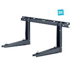 Rodigas MS257N 3x wandbeugel Antraciet met inschuifrail b=800 mm, l=550 mm, sleufgat h.o.h. max. 464 mm, max. 140 kg