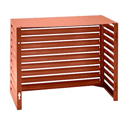 Evolar Evo-cover omkasting Medium steenrood aluminium gepoedercoat 800 x 1100 x 550 mm + condensorschot en opstelvoetjes