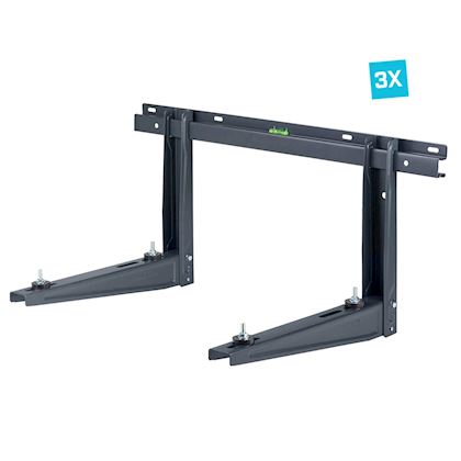 Rodigas MS257N 3x wandbeugel Antraciet met inschuifrail b=800 mm, l=550 mm, sleufgat h.o.h. max. 464 mm, max. 140 kg